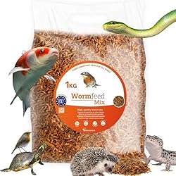Wormfeed Mix - Mezcla Insectos Premium 1 kg - Larv...: ALTO VALOR NUTRICIONAL: Rico en proteína altamente digerible y ácidos grasos omega-3 y omega-6, las larvas son una alternativa superior a las fuentes tradicionales de proteínas y grasas, proporcionando una nutrición completa para las aves. PRODUCCIÓN...