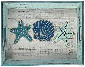 DEI Shell Carved Wood Tray