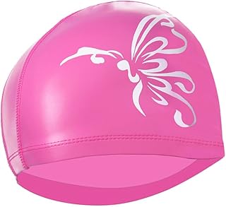 Gorro de Natación y Protector Solar Mujer Cubrir Las Orejas Accesorio y Elástico Azul