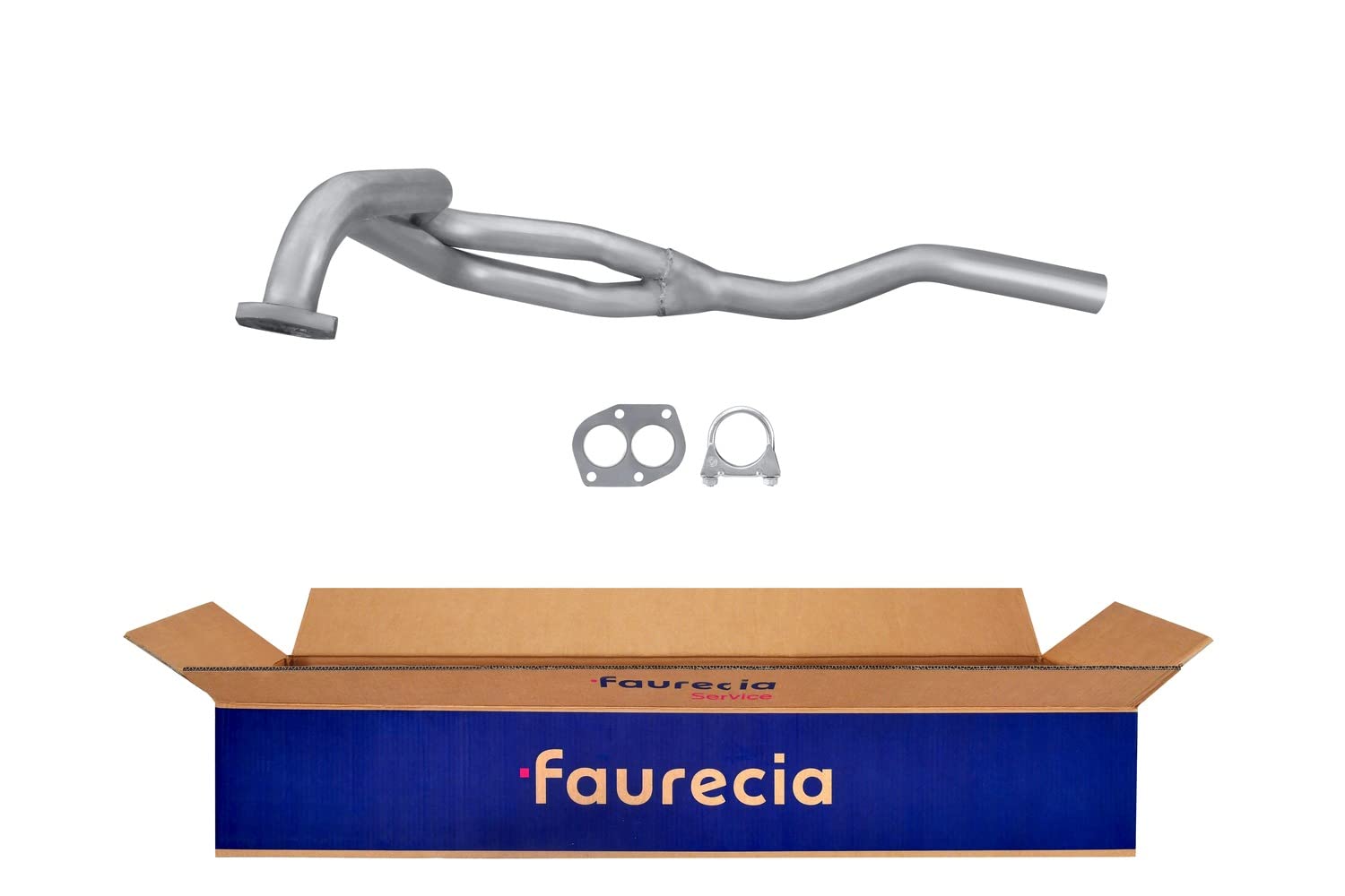 HELLA 8LA 366 005-451 Tubo de escape - Easy2Fit® Kit - delante - 1 pieza - Juego con accesorios de montaje - por ej. LADA NIVA