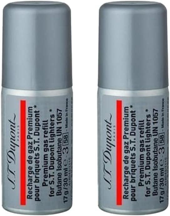 S.T. Dupont Premium Butane 30mL - Red (2 Pack)