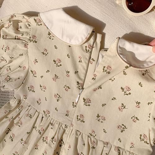 Magic Park 1-7Y Baby Girl Peter Pan Collar Dress Toddler Summer Dresses Kid A-line Skirt Girls Holidays Outfits4