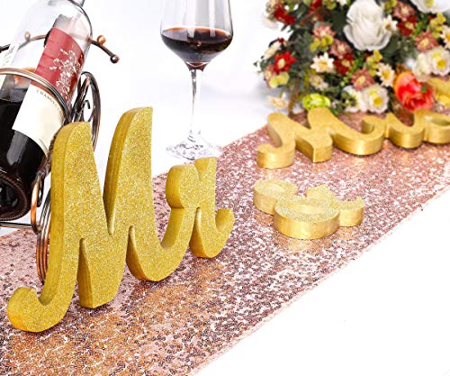 Mr & Mrs Letters Legno Decorazione, Grandi
