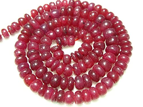 Rubis en fil rondelle lisse calibré 4.5-5mm pour éviter les défauts d'enfilage bijoux