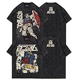 [FRADSDBU] 機動戦士ガンダム グッズ tシャツ 半袖 夏装 綿 RX-78-2 ガンダム トップス カウボーイ 復古 半袖 インナーシャツ 大きいサイズ 無地 速乾性 柔らかい 軽い 薄手 (XL,1) [並行輸入品]