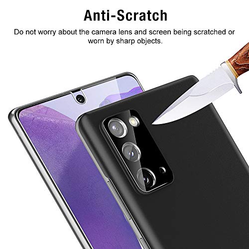 Image of TOCOL 4 Pack fit for Samsung Galaxy Note 20 5G (Not for Ultra)- 2 Pack Tempered Glass Screen Protector and 2 Pack Tempered Glass Camera Lens Protector Bubble Free Case Friendly 9H Hardness