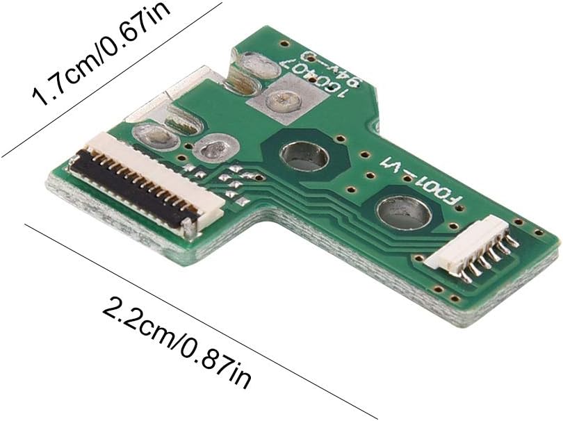 Yoidesu USB Charging Port Socket Board for PS4, Replacement USB Charging Port Socket Board for Sony PlayStation 4 PS4 Game Controller
