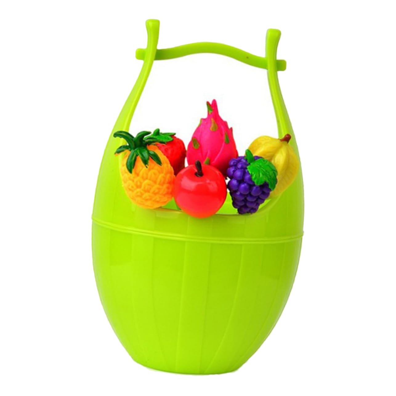 BEBEMOKO 6pcs Cocktail Sticks Sandwich Fruit Fork Snack Fork Fruit Forks Dessert Forks Cupcake Picks Fruit Picks Green