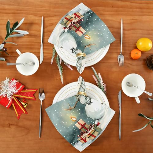 Servilletas de tela navideñas multicolor, pack de 6 miniatura 5