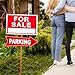 Barydat 8 Pcs Parking Sign with Stake 17 x 6 Inch Outside Event Parking Signs Directional Arrow Corrugated Plastic Signs Outside for Event Left and Right, Double Side Printed