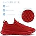 RJYWGS Running Shoes for Women Men Tennis Shoes Running Gym Sneaker Non Slip Walking Lightweight Athletic Workout Fashion Sports Sneakers Red Size Women 12/ Men 11
