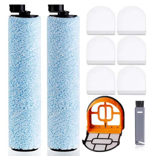 Image of 9 Pack Replacement Roller Brush and Foam Filters Kit Compatible with Shark WD161,WD261,AW261,3-in-1 Corded Vacuum Cleaner and All-in-One Cordless Hardfloor Cleaner Accessories,1 Cleaner Brush