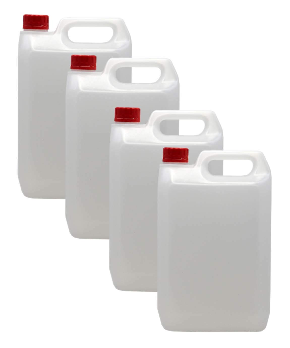 Water Container 5L Water Storage Containers Plastic Jerry Can Pack of 4