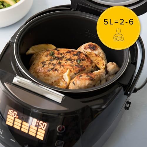 Drew&Cole CleverChef Intelligent Digital Multicooker 5L-860W- Chrome - Touch Control - Energy Efficient Delay Timer & Keep Warm Function - Simple & Effective Cooking - Power XL Duo Vacuum Nutrisealer