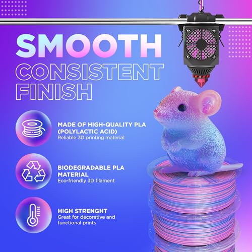 Image of Cookiecad PLA Filament 1.75mm 1kg Iridescent Rainbow 3D Printer Filament - Unicorn Elixir PLA