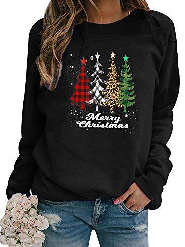 Dresswel Damen Weihnachtspullover Merry Christmas Sweatshirt...