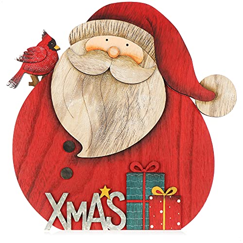 com-four® Dekorativer Aufsteller für Weihnachten - Weihnachtsmann...