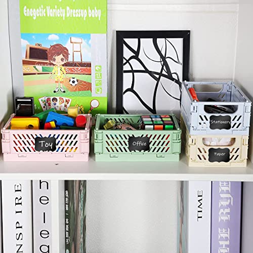 Kiswleon 6 Stücke Klappbox,Folding 22*15*8.7cm Klappbox Klein,Klappboxen Faltbar Stabil für Klappkiste Groß,Klappkorb Faltbar,Klappkiste Klein, Klappbox Stabil für Kinderzimmer,Küche,Arbeitszimmer