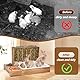 MOGOULUA 3 in 1 Heuraufe Kaninchen Holz Futterspender Heu Kaninchen mit Katzentoilette für Hamster Hölzerner Hasenfutterautomat Heuhaltergestell für kleine Haustiere(Geröstete Farbe)