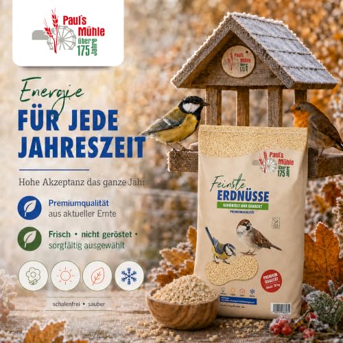 Paul´s Mühle - 10kg Erdnüsse gehackt für Vögel & Wildvögel Neue Ernte 2026
