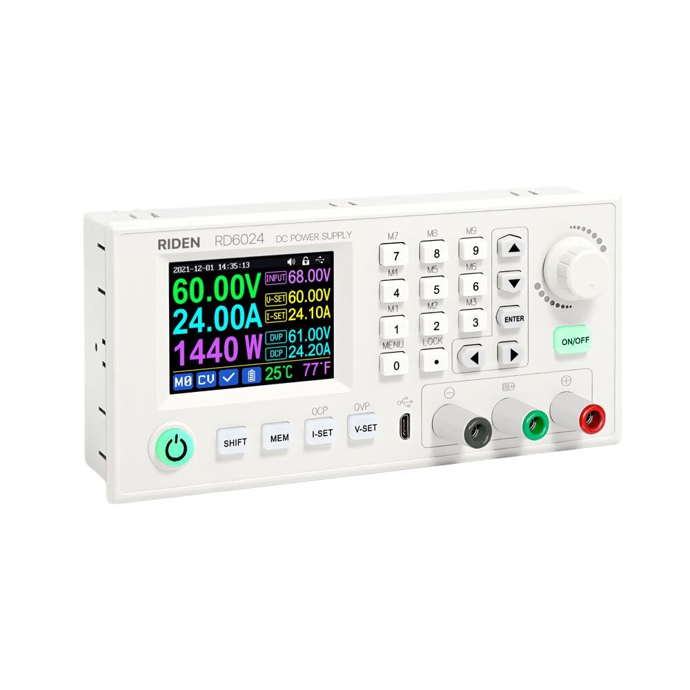 VIDOO Zasilacz DC Step Down Voltage WiFi 24A Konwerter Buck 12V/36V/48V/60V Regulowana Ładowarka 1000W-RD6024