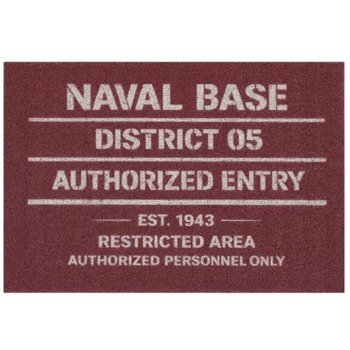speed mao ���փ}�b�g NAVAL BASE �~���^���[ �K���[�W�� �G���g�����X�}�b�g ���O ���� ���B���e�[�W �C���_�X�g���A�� �j�O�C���e���A �D���Ƃ� �h�A�}�b�g (WINE, 50cm×80cm)