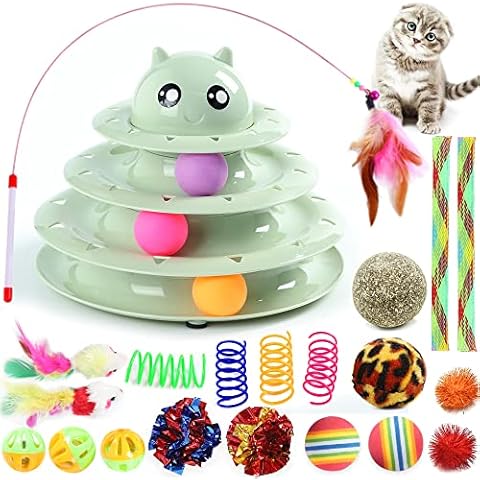 Suhaco 21 Pack Interactive Cat Toy Set Cover
