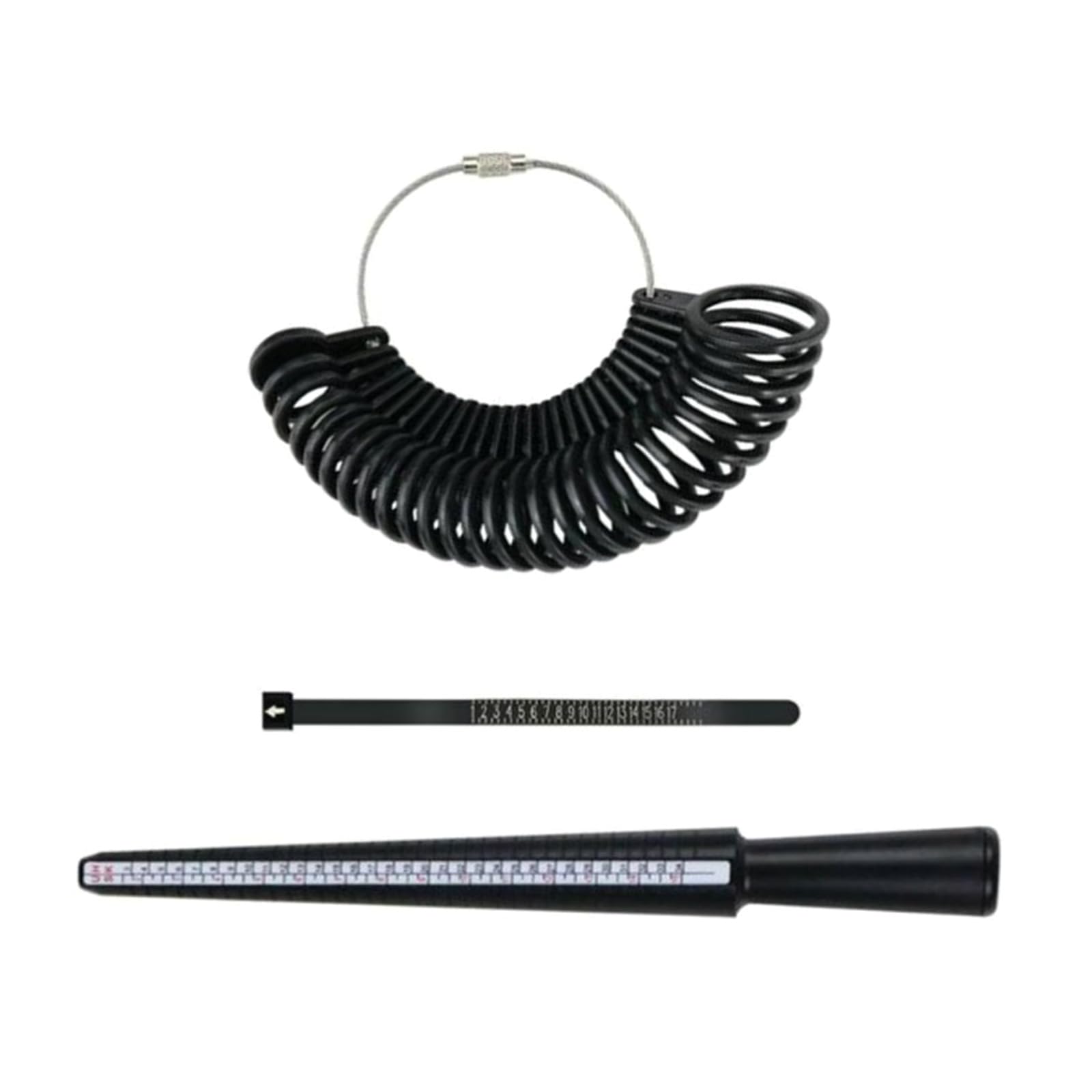 NEWFT 3 7Pcs Rings Sizer Measuring Tool Set Rings Guage for Rings Measurer Integrated Conical Rings Mandrel Sizer Tool