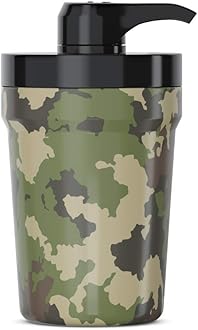 Portable Hand Sanitizer Dispenser for Car Cup Holders (Green Camo)