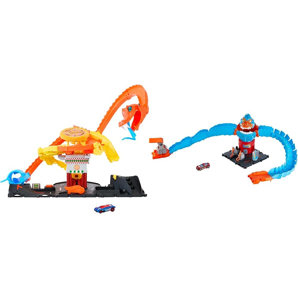 Hot Wheels Let's Race Netflix - City Toy Car Track Set, Pizza Slam