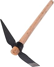 Pick Axes for Digging, High Carbon Steel Double Sided Design Garden Pick Axe Pick Axes with Wood Handle for Flower Beds, Weeding, Gardening Loosening Soil, Digging, Camping
