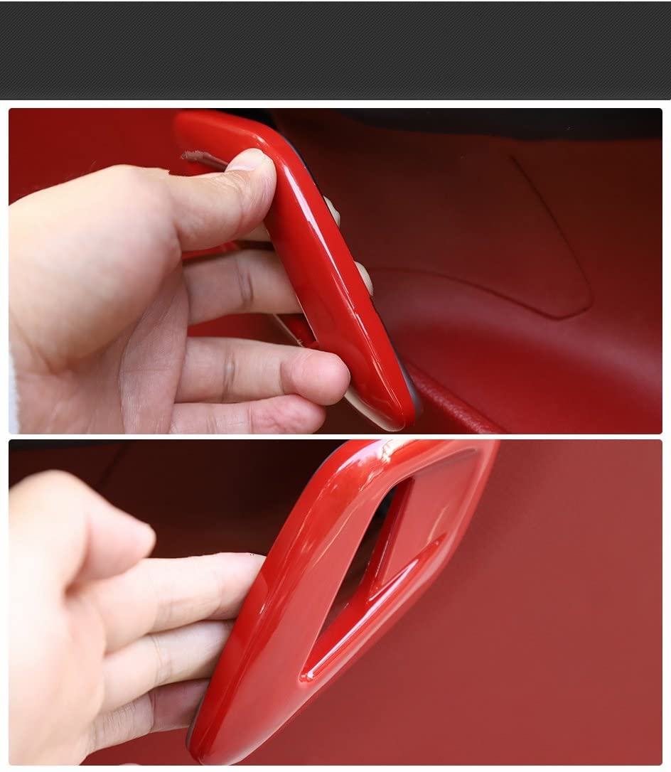 Kohlefaser Türgriff Abdeckleiste Für Dodge Challenger 2008-2014 - Glänzend Schwarz