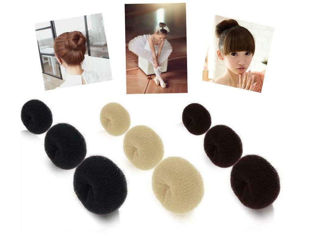 Donut Hair Bun Maker, Hair Bun Maker for Women/Girls Mini Hair Doughnut Shaper (18 Pack) : Beauty & Personal Care