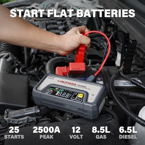 Image of LOKITHOR JP400 Jump Starter with Air Compressor for 8.5L Gas /6.5L Diesel