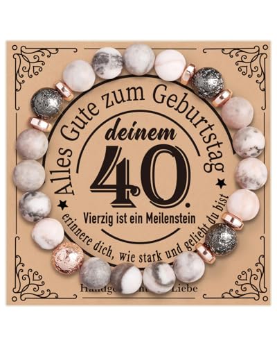 CoCoCherry 40 Geburtstag Frauen - Geburtstagsgeschenk für Frauen Armband Damen, Geschenk 40 Geburtstag Frau, Geschenke zum 40. Geburtstage Frau, Geburtstagsgeschenk für Mama Schwester Ehefrau Freundin