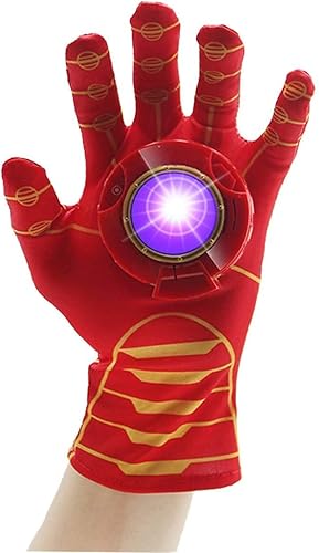 ATGRS Guante luminoso de juguete de voz, fiesta familiar, cosplay en la escuela, juegos al aire libre para niños, dispositivo de sonido y luz,