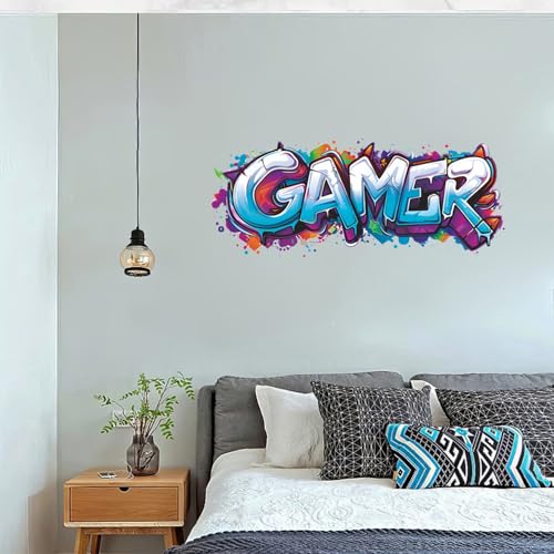Vinilos decorativos para pared gamer 25x60 cm miniatura 4