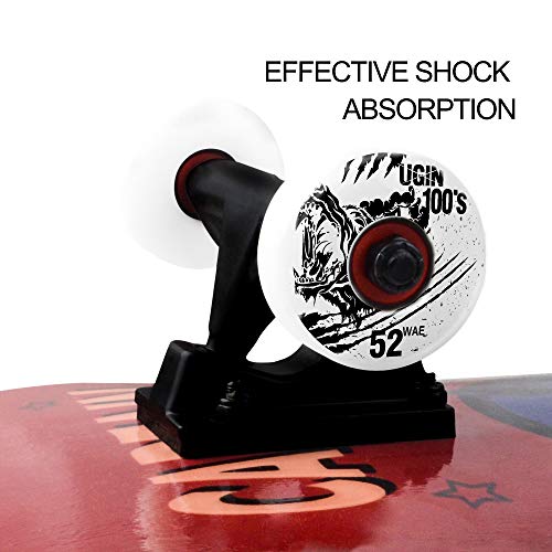 LOSENKA 52mm Wheels White Skateboard Wheels -100A with Bearings