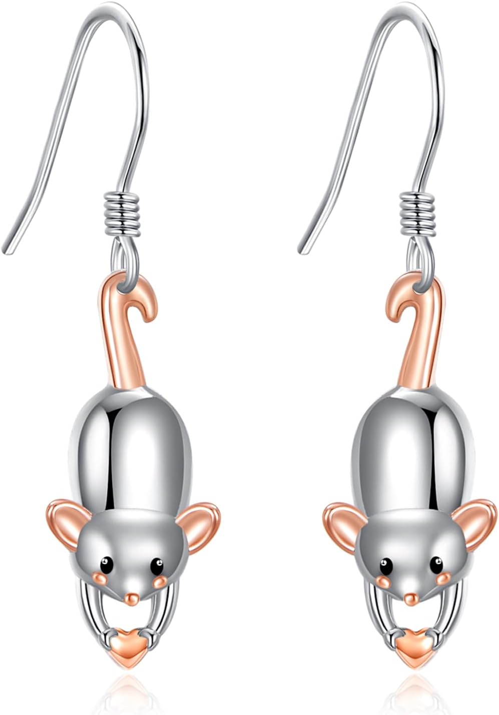 YAFEINI Opossum Earrings 925 Sterling Silver Cute Opossum Dangle Earring Animal Jewelry Christmas Gifts for Women