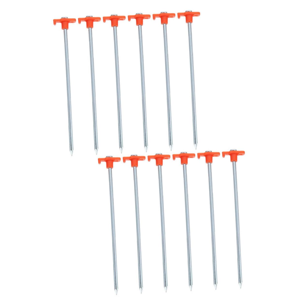 Piquetas para Tienda de Campaña 12 Uds 6x250mm Acero Inoxidable