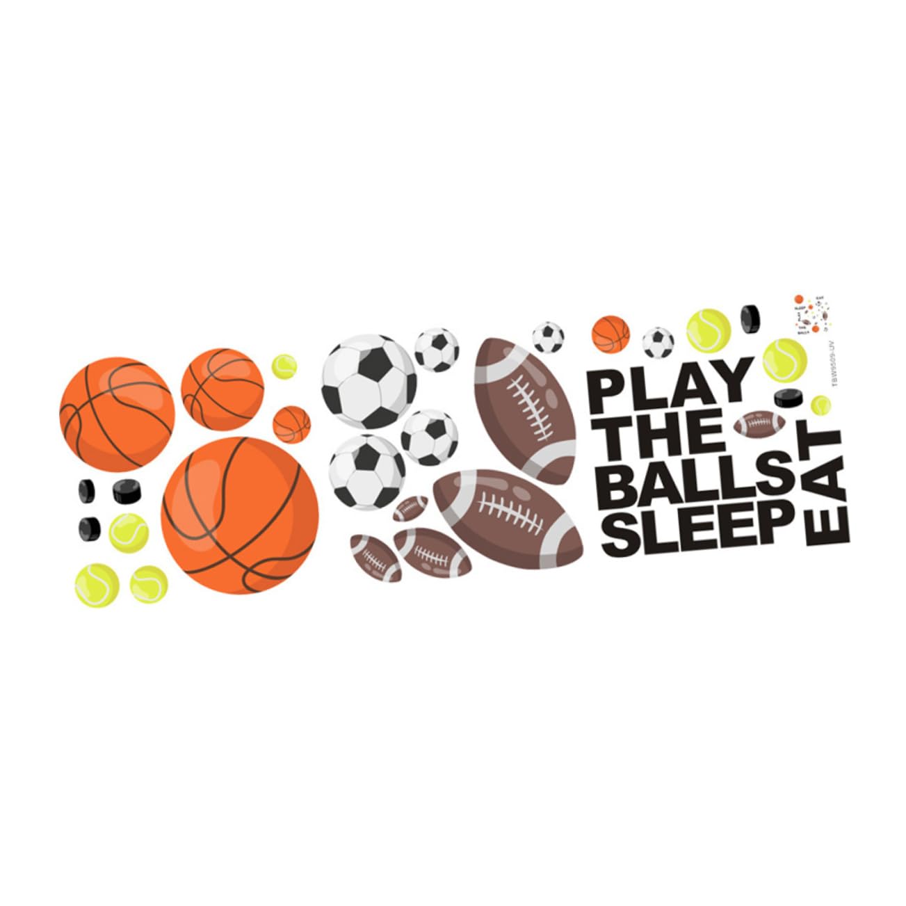 Toyvian 3pezzi Adesivi Murali Sportivi Per Ragazzo Ragazza Decalcomanie Rimovibili Per Decorare Camerette Con Palloni Da Calcio e Basket Facili Da Applicare e Rimuovere Perfetti Per