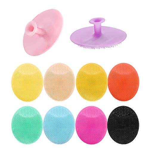 10Pcs Silicone Facial Cleansing Brush,Super Soft Face Scrub Clean Brush, Acne Blackheads Removing Handheld Face Scrubber,For Sensitive, Delicate, Dry Skin #TOP24