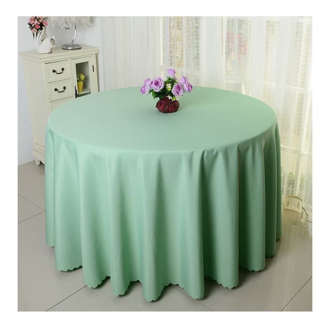 CIEEIN CIEHT Polyester Tablecloths Table cloth Tablecover Table Covers Round Hotels Restaurants Wedding Party Washable Simple Green A 320cm