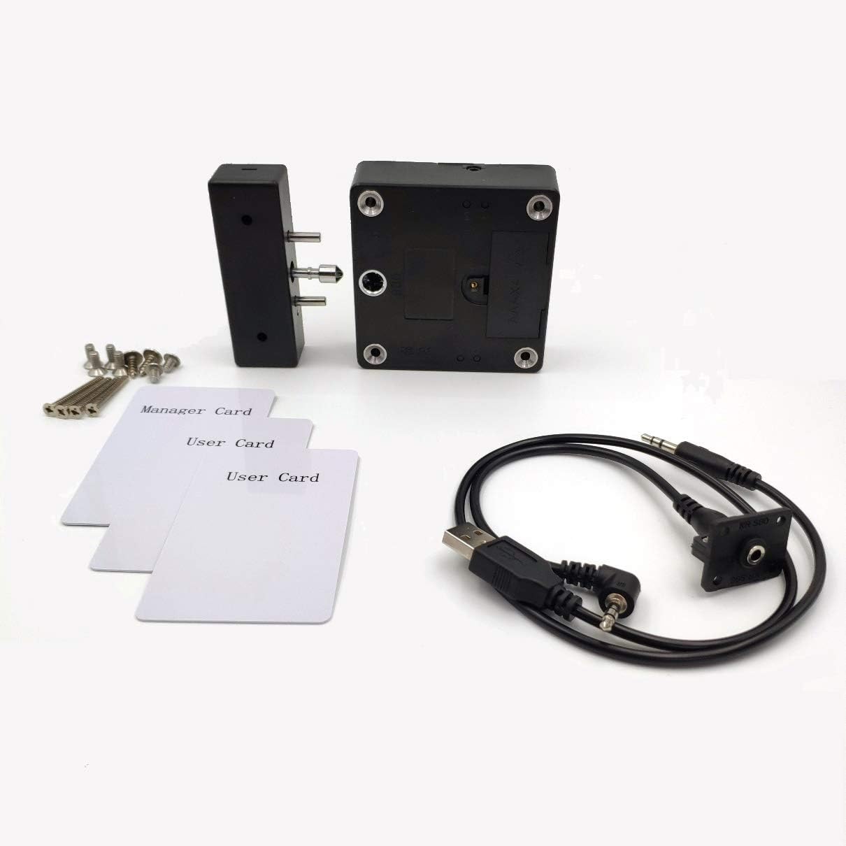 2nd-Gen Hidden RFID Cabinet Lock with Power Cable for Wooden Safe, Cabinet, Locker, Drawer, Sliding Door