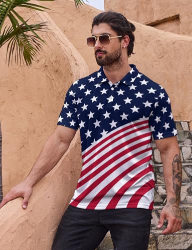 Golf Shirts for Men Quick Dry Funny Golf Polo Shirts Short Sleeve Moisture Wicking Polo Shirts for Men2