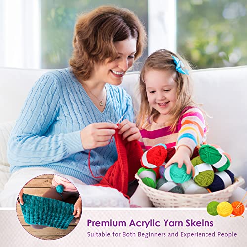 Willbond WILLBOND-YARN-ZX602 200 Rolls 25G Assorted Colors Acrylic Yarn Skeins Bulk 8749 Yards Multicolor Crochet Craft Yarn Skeins Acrylic Yarn Crochet thumb #4