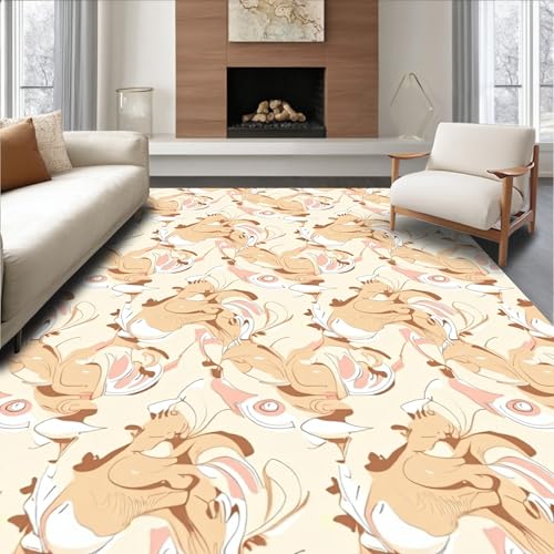 Design&I Low Pile Flatwoven Area Rug 8x10, Heavenly Touch with