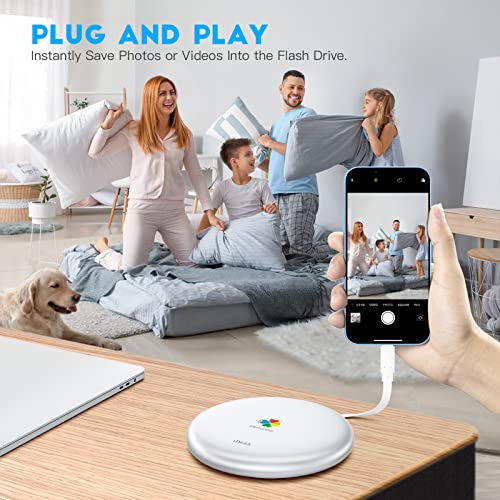 iDiskk 【Aufrüstung】 MFi-zertifizierte 2TB Externe Festplatte für iPhone, Ei 3 in 1 Kabel iPhone HDD Fotostick für iPad Arbeiten mit USB-C neues iPad Pro, iPhone Speicher für Mac PC Android Telefone. – Bild 7