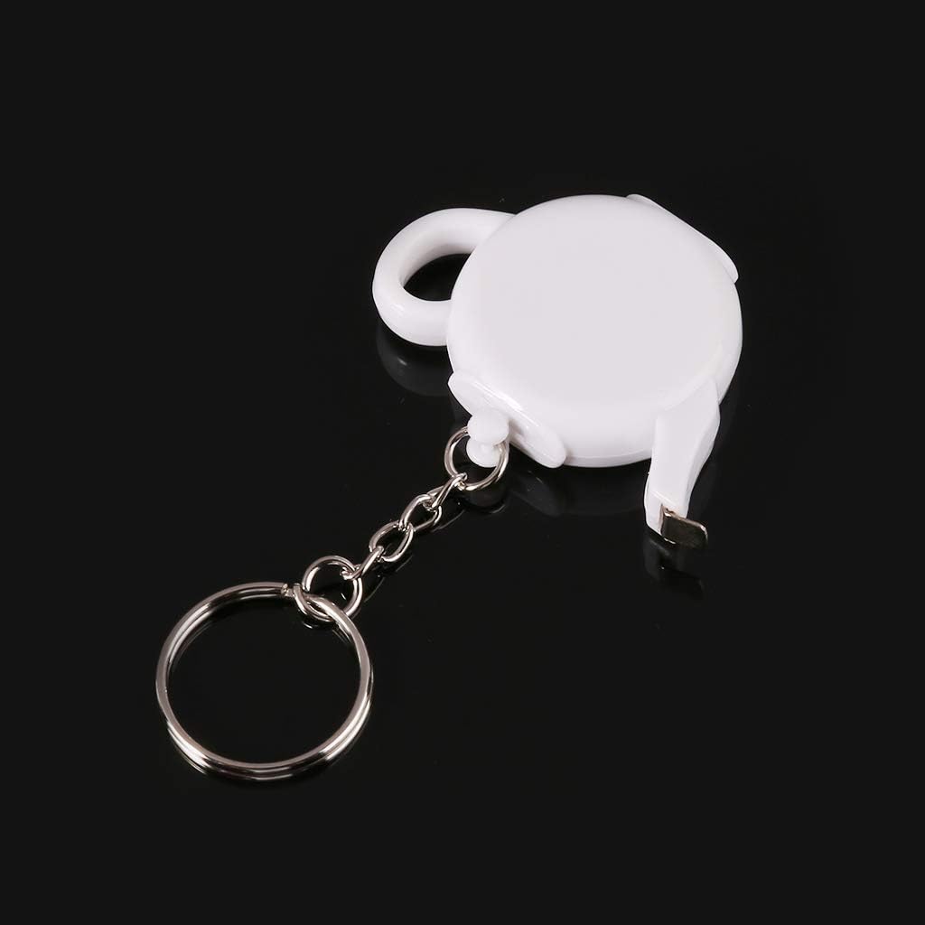 Teapot-Shaped Tape Measure ABS & Steel Ruler Portable Keychain Ruler Lightweight Measuirng Tool Bag Decoration Present Key Chains Women for Car Keys