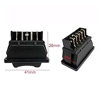 Vista 2 de Interruptor universal de ventana eléctrica de coche de 2 x 5 pines, control de subida/abajo, elevador, RV, deslizante, interruptor basculante